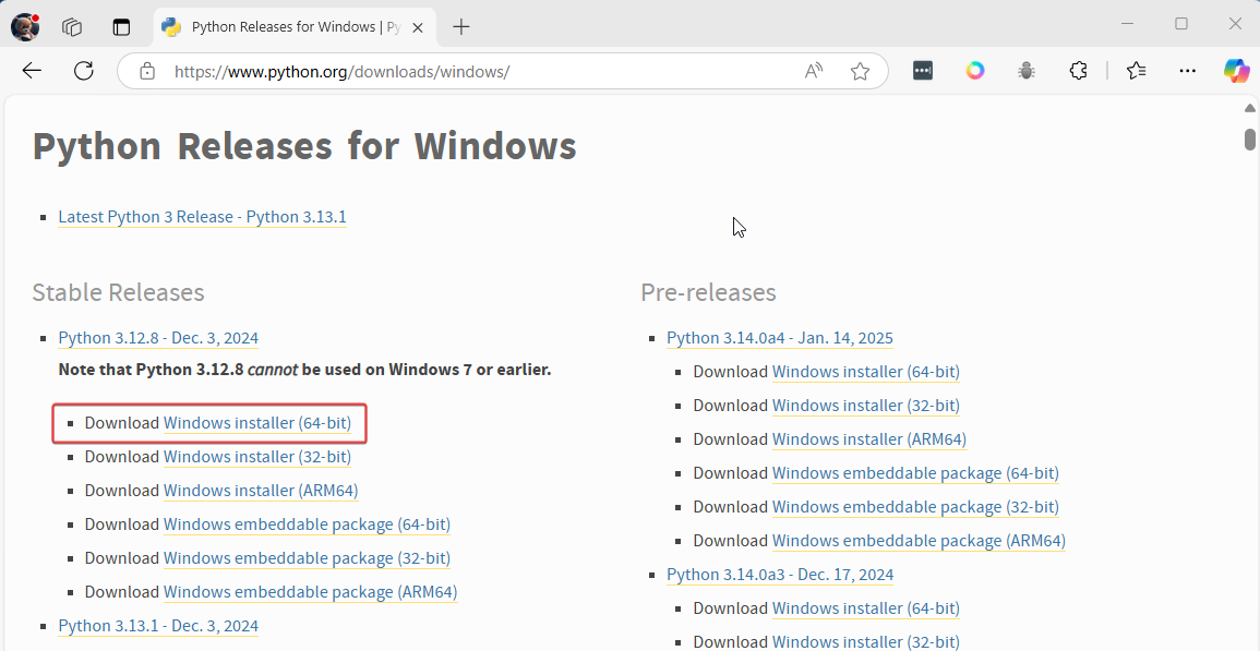 python download